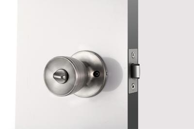China Porta de entrada com chave de cilindro duplo, botão de porta de 70 mm, parafuso cilíndrico, 3 chaves à venda