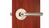 China Zinc Alloy Satin Nickel Tubular Door Locks High Security 3 Brass Keys for sale