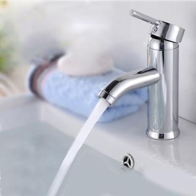 China Silver Single Handle Sink Faucet Easy Installation Bathroom Basin Faucet for sale