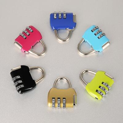 China Travel Luggage Resettable Combination Padlock 3 Numbers For Password Suitcase for sale