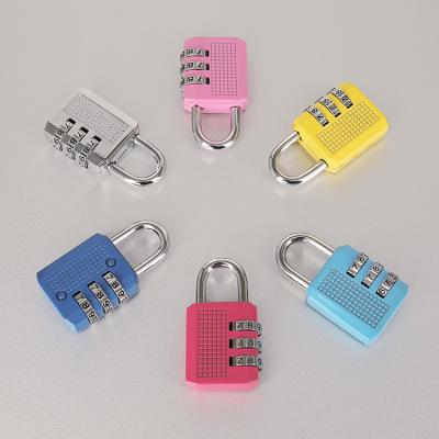 China Colorful Resettable Combination Padlock 3 Digit Password Suicase Padlock for sale