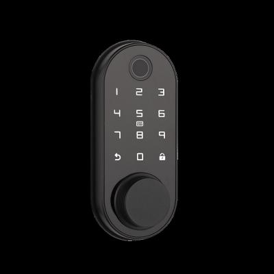 China FCC Smart Deadbolt Latch Door Lock With Fingerprint Code Card APP WiFi Funciton for sale
