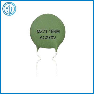 China Degaussing MZ71 18OHM Ceramic PTC Thermistor 7.5MM Positive Coefficient Thermistor for sale