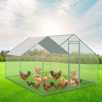 China 4m x 4m Steel Walk in Chicken Run Enclosure Rabbit Hutch Poultry Coop Duck House Chicken Cage for sale