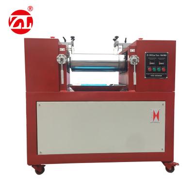 China Red Color Electronic Heating Lab Two Roll Open Mill Mixing PE PP PVC EVA ABS for sale