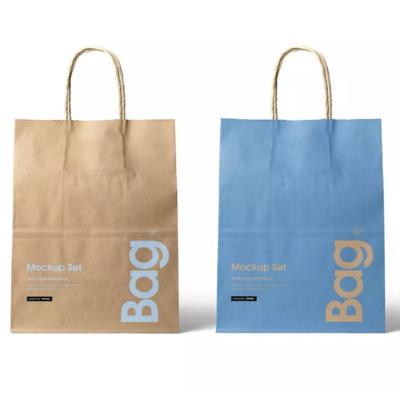 China Flexible Recyclable Paper Gift Bags Recyclable Kraft Bag For Gift Shop for sale
