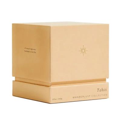 China GreyBoard Artpaper Lid And Base Box for candle jar packaging with luxury appearance for sale