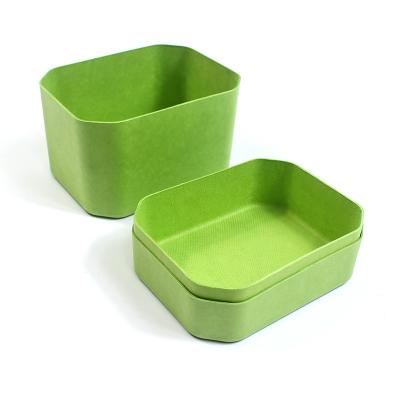 China Paper Biodegradable Green Molded Pulp Box With Lid Custom Design For Cosmetics for sale