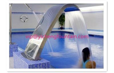 China Fully SS Swimming Pool Accessories Waterfall For Massage Human Body Any Sizes for sale