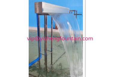 China Rectangle Shaped Water Fountain Equipment Waterfall Nozzle With Led Strip Light for sale
