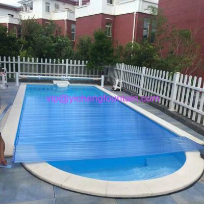 China Polycarbonate UV Stable Pool Covers Above Ground Types Beautiful Easy Control for sale