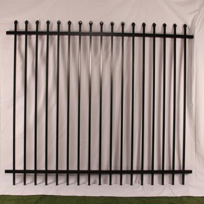 China Powder Coating Black Garrison Metal Security Fence Panels2.1MX2.4M Rails 40mm for sale