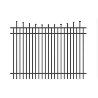 China Steel Hercules Security Fencing Slanted Tubular Palisade Fences Ornamental Wrought Iron Panels for sale