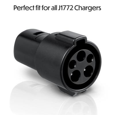 China 60A Electric Vehicle Supercharger Adaptor AC Connector Type1 To Tesla EV Car Adapter J1772 To TPC for sale