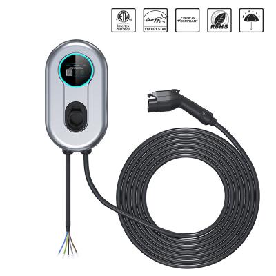 China AC 240V Wallbox EV Charging Station 48A Level 2 Electric Vehicle EV Car Charger 1M Hard-Wired for sale
