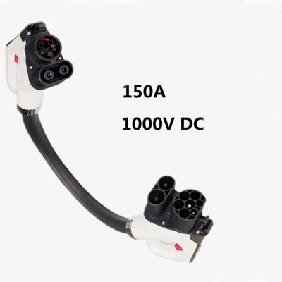 China 150A 1000V DC EVSE CCS2 To CCS1 Car Charging Adapter EV Charging Connector Adapter for sale