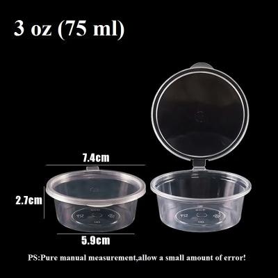 China Food Sauce Plastic Disposable Box White Transparent for sale