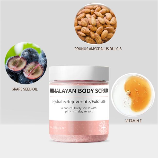 Pink Himalayan salt scrub