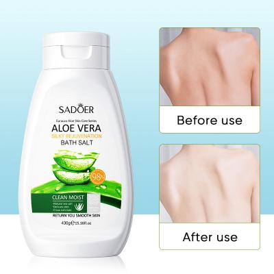 China 430g Aloe Vera Bath Salts Smoothing Skin Tender Body Wash Light Exfoliating for sale