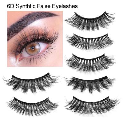 China Three Dimensional Thick Imitation Mink False Eyelashes Stage Show Bride Makeup 6D 20mm for sale
