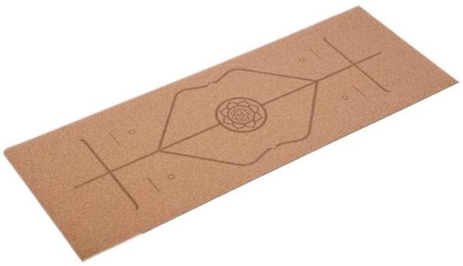Luming YM-021 Cork Yoga Mat with Natural Rubber Bottom, Roots Eco Friendly Yoga Mat, Non Slip Yoga Cork Mat