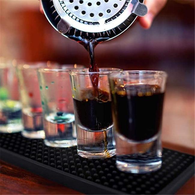 Minglu BM-005 Custom logo Rubber Bar Mats, Non-Slip Bar Service Spill Mat Restaurant Kitchen Counter Bar Pad