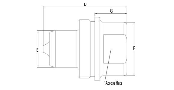 CB-SPS-3FN-W6000 male hydraulic coupling with stainless steel body and residual pressure tolerant thread