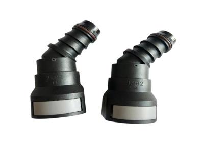 China EPDM Fuel Liquid Plastic Quick Connectors 15.82mm 45 Degree for sale