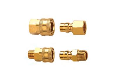 China Hydraulic Brass Quick Coupling 1/8 For Non Valved Applications for sale