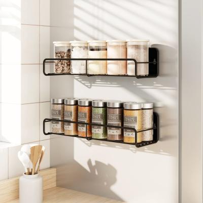 China Detachable Functional Design Super Strong 2-Layer Magnetic Spice Rack for Fridge for sale