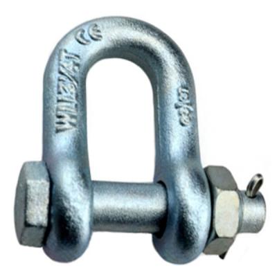 China Electric galvanized Screw Pin Anchor Shackle Drop Forged Bolt Type Chain Shackle 85T for sale