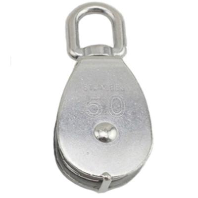 China Polished 304 Stainless Pulley Block Stainless Steel Snatch Block 1500kg for sale