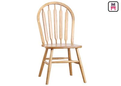 China Indoor Windsor Solid Wood Restaurant Chairs With Curved Back Unibody Block for sale