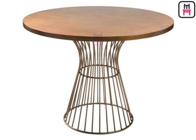 China Bases comerciais da tabela do metal para as partes superiores de madeira, base redonda do metal da mesa de jantar à venda