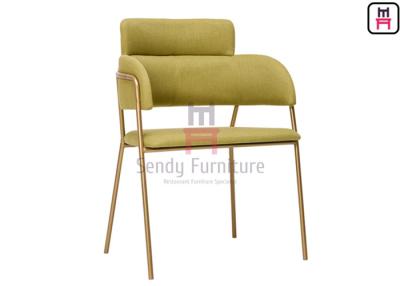 China Customized Stainless Steel Restaurant Chairs , Gold Rose Stainless Steel Dining Chairs  for sale