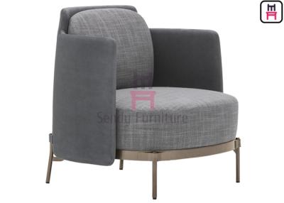 China Modern Fabric Upholstered Single Seat Sofa Chair With Stainless Steel Legs for sale