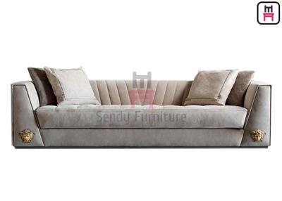Chine La chaise de sofa de restaurant de 3 Seater a tapissé le bras de tissu/cuir avec le matériel de LOGO à vendre