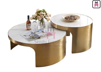 China Round 60cm 70cm Stainless Steel Coffee Table 0.6cbm for sale