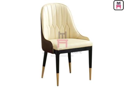 China Leather Upholstered Wood Restaurant Chairs Luxury Durable For 5 Star Hotel for sale