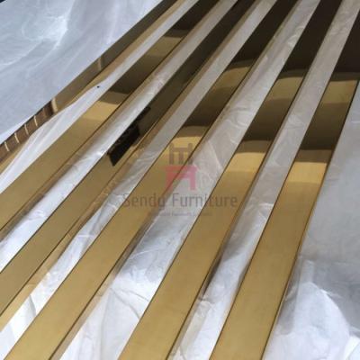 China Paleta de colores de electrochapado cepillada SS de los muebles del oro los 2.7m en venta