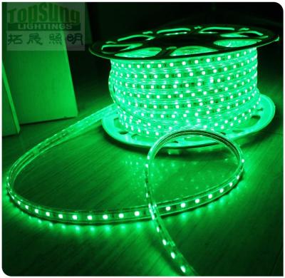 China New arrival  220V AC LED strip flexible led ribbon 5050 smd green 60LED/m strip for sale