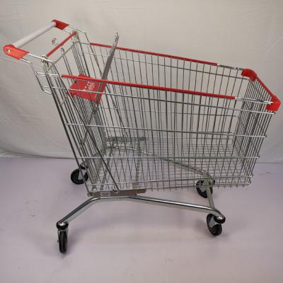 China Q195 Steel 240L Store Shopping Cart Supermarket Shopping Trolley SGS Certificate for sale