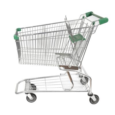 China High Sales 125L Classic Conventional American Metal Shopping Cart Wholesale Grocery Supermarket Cart for sale