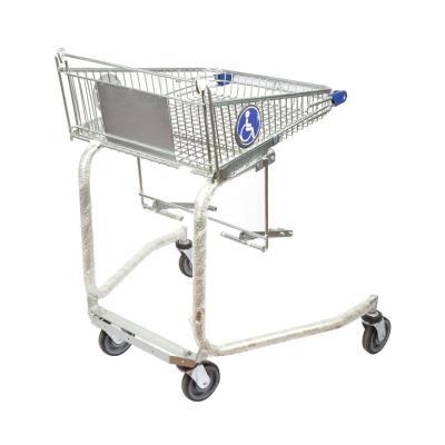 China Disabled Metal Shopping Trolley Handicapped Carts With Escalator Castor for sale