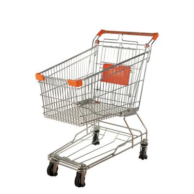 China Asian 125L Standard Metal Shopping Trolley Supermarket Grocery Trolly Cart EN BS 1929 for sale