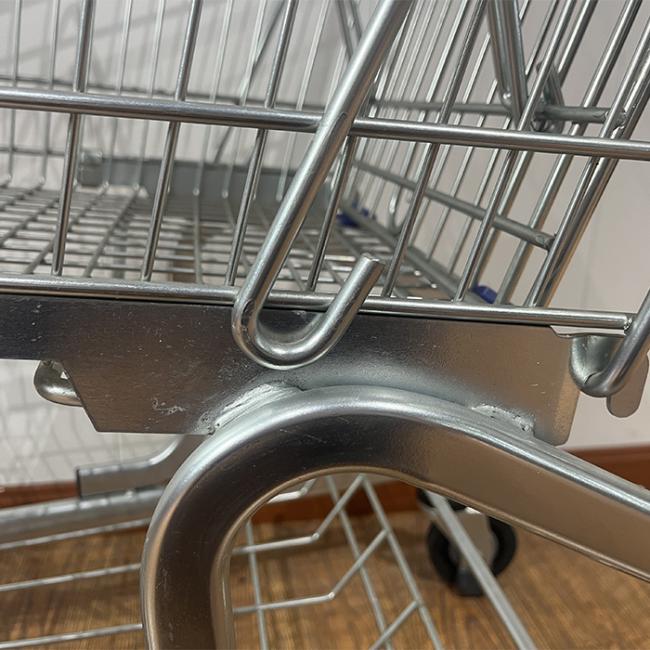100L German shopping trolley front view showing basket and handle design
