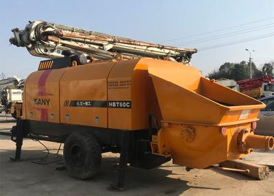 China 400M 115KW Used Concrete Trailer Pump , Sany Trailer Mounted Concrete Pump for sale