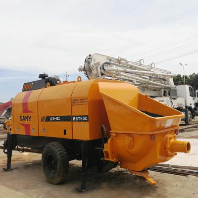 China 115KW Used Stationary Kawasaki Hydraulic Concrete Trailer Pump for sale