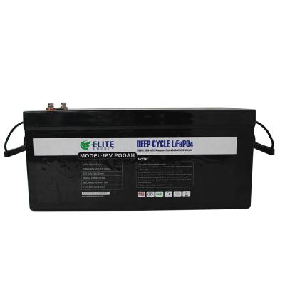 China High Capacity 12V 200Ah Lithium Ion Battery Backup LiFePO4 Battery For RV Caravan for sale