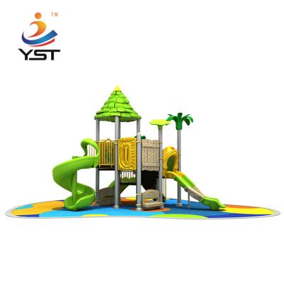 China Outdoor Customized Recreation Playground Equipment Preschool Plastic Large Slide for sale